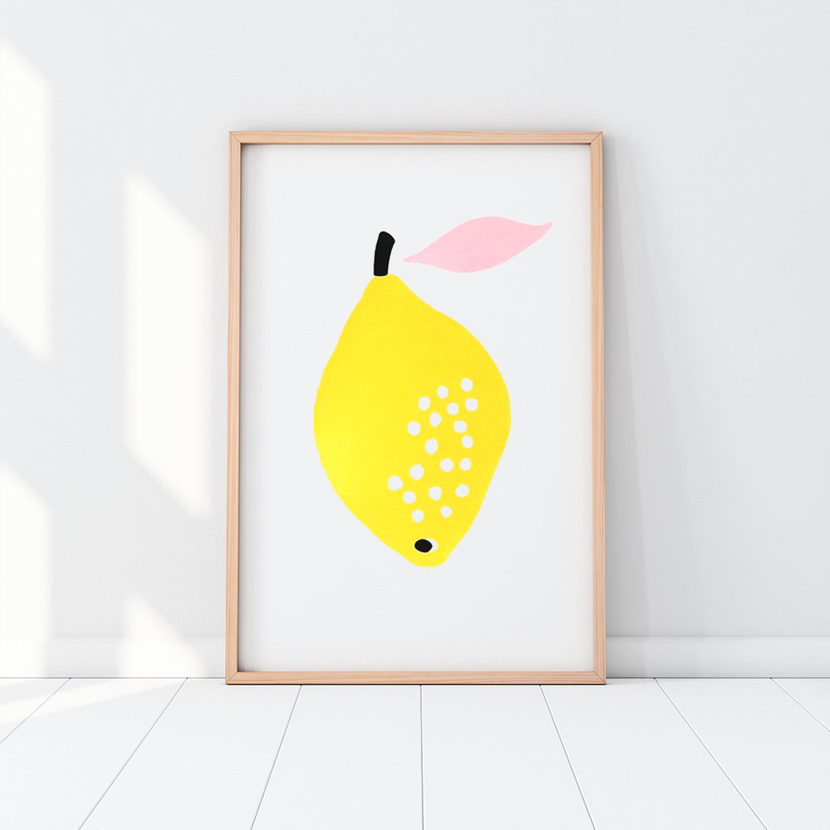 SILKSCREEN LEMON WITH PINK