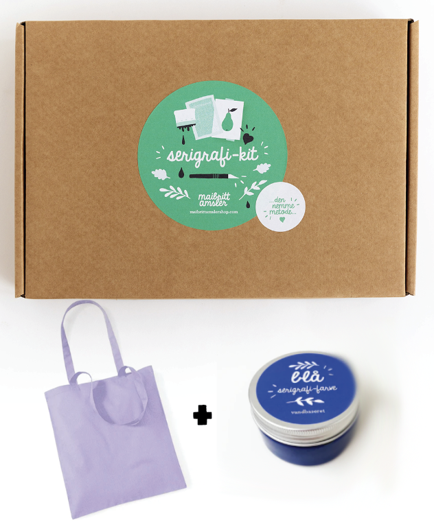 MESSETILBUD: Startersæt inkl lyselilla mulepose + 100 ml blå farve