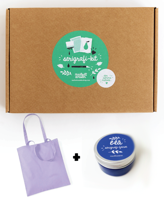 MESSETILBUD: Startersæt inkl lyselilla mulepose + 100 ml blå farve