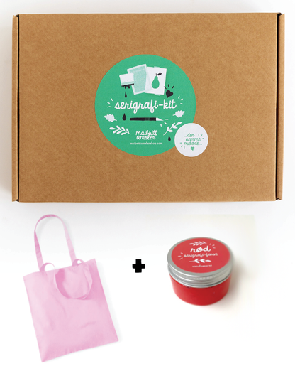 MESSETILBUD: Startersæt inkl lyserød mulepose + 100 ml rød farve