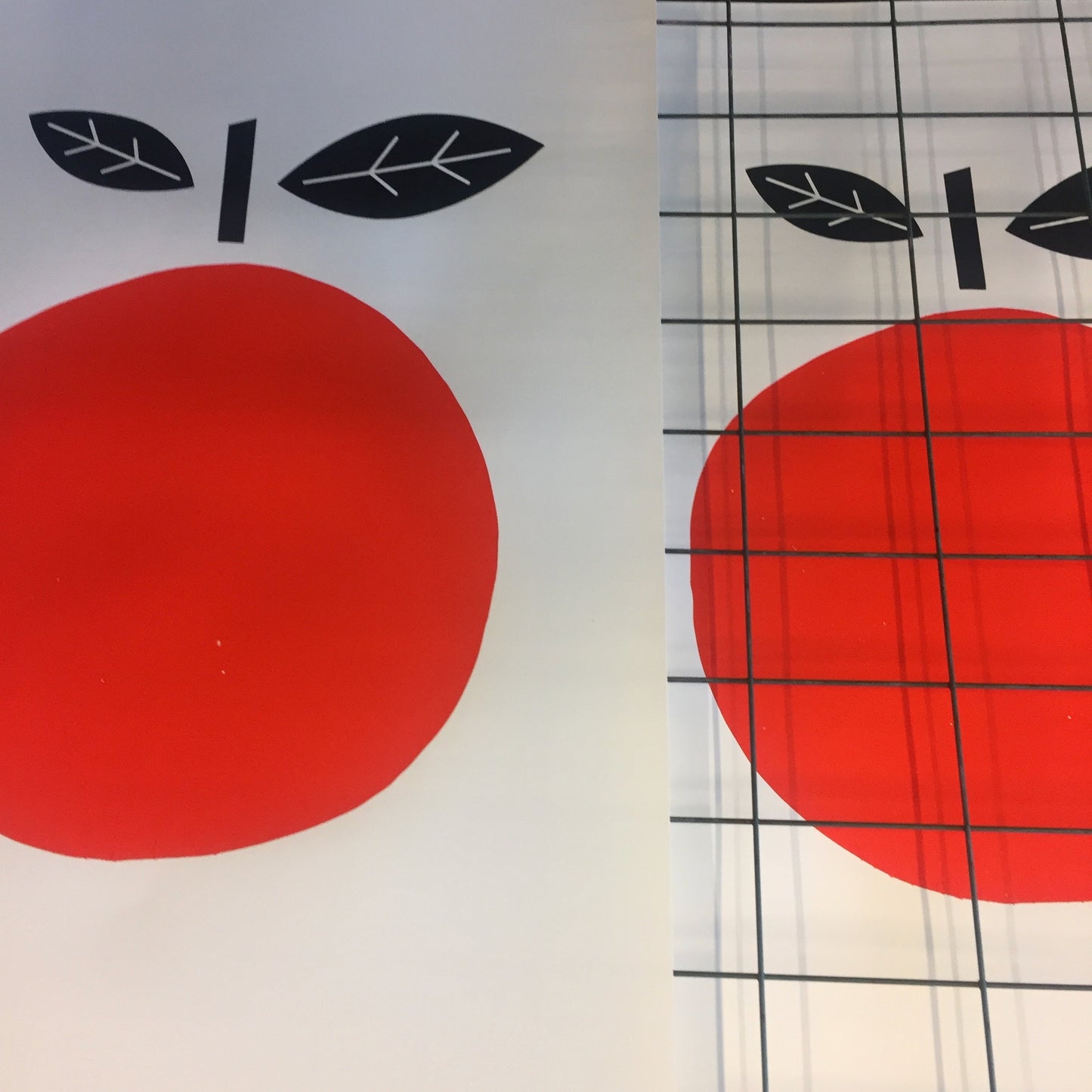 SILKSCREEN RED APPLE