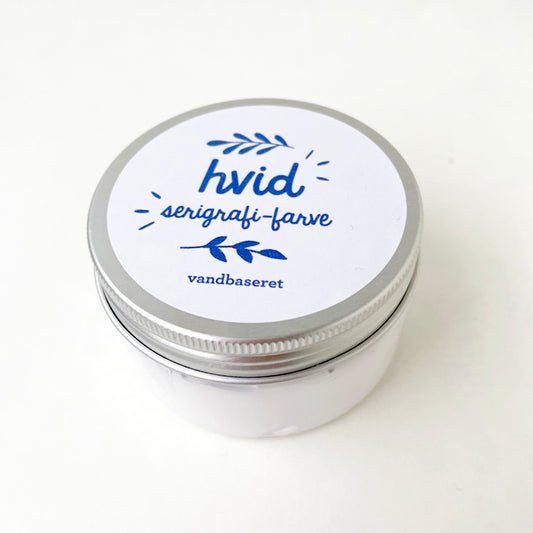 Hvid serigrafi-farve, 100 ml