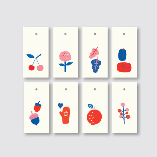 GIFT-TAGS RED/BLUE