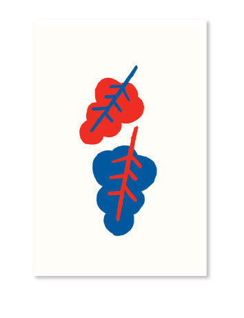 LEAVES RED & BLUE